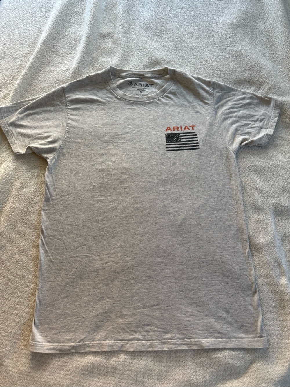 Ariat Buckle Flag Patriot T-Shirt Graphic Tee Size Medium